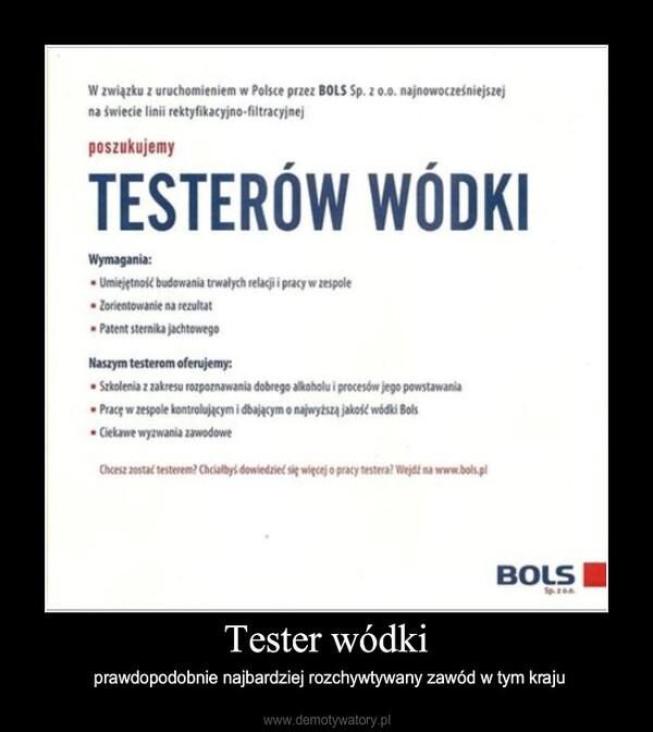 Tester wódki